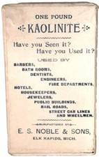 Antique 1940s Advertising Kaolinite Polish E S Noble & Sons Made In USA Sealed