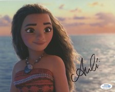 Auli'i Cravalho Moana Autographed Signed 8x10 Photo ACOA COA 