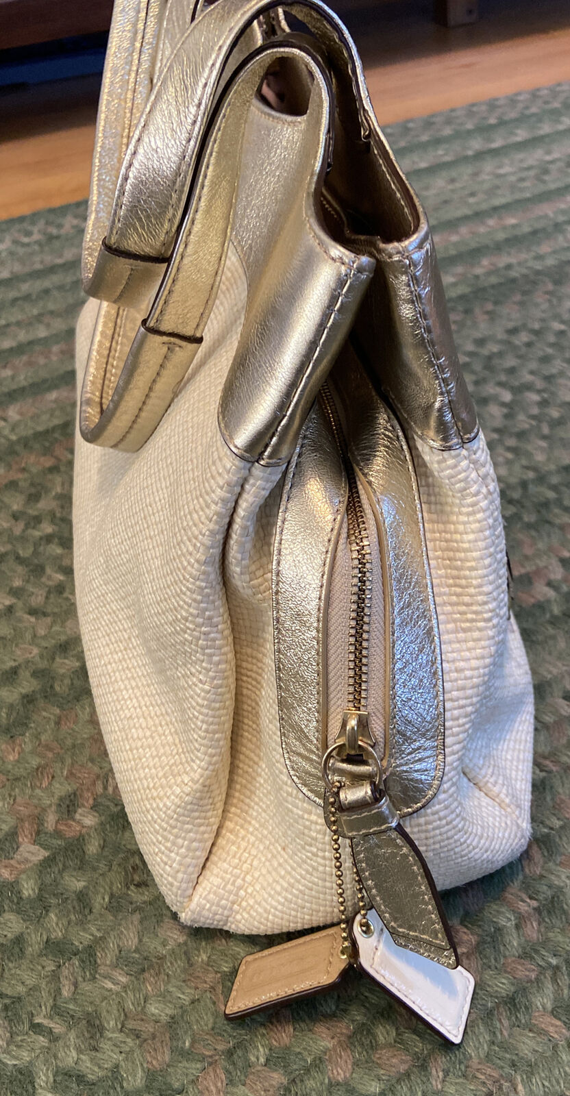 Coach Purse Gold Lexi Butterfly Handbag - image 2