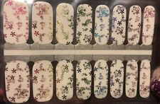 Color Nail Polish Strips, 16ct. MAJESTIC FLORAL OVERLAY. READ DESCRIPTION BELOW