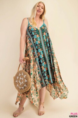 Kori Plus Size BoHo Floral Dress XL