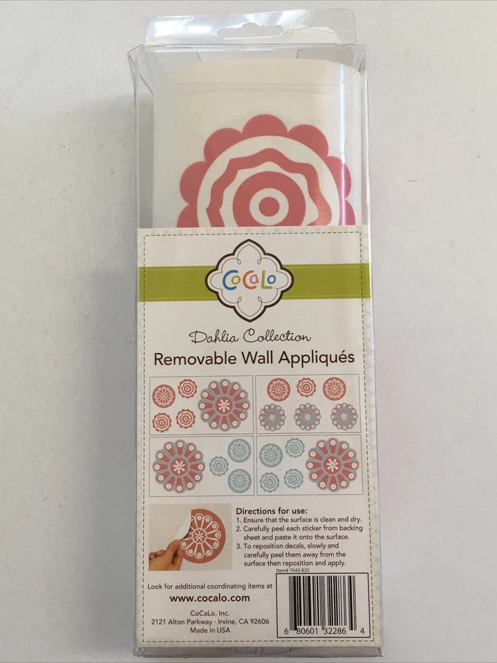 Cocalo Dahlia Collection Floral Removable Wall Appliques Stickers Decor Decals - Image 3 of 3