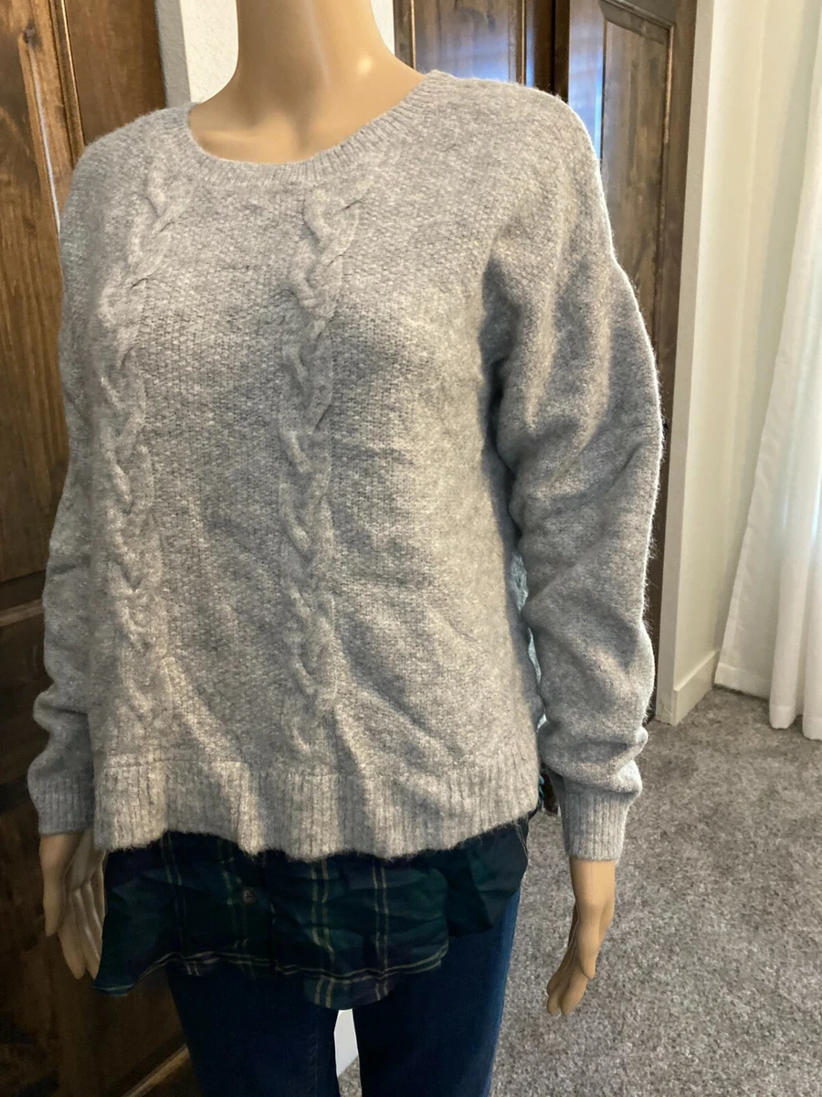 Sweater with blouse attached cheap
