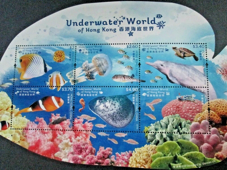 Hong Kong - "FISH ~ CORAL ~ UNDERWATER WORLD" Odd - Shaped MS 2019 ! - Image 4 of 4