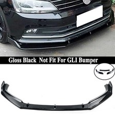 Glossy Black Front Bumper Lip Spoiler Splitter Kit For Vw Jetta Mk6.5 2015-2018 Glossy Black Front Bumper Lip Spoiler Splitter Kit For Vw Jetta Mk6.5 2015-2018
