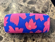 Vera Bradley Clamshell Hard Case Pink Blue Floral Padded Glasses Never Used