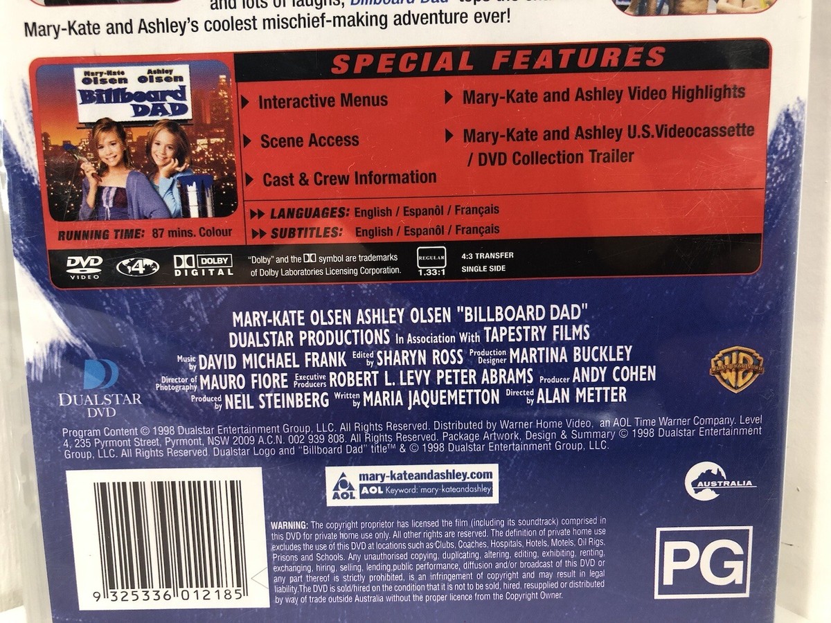 Billboard Dad DVD MARY KATE ASHLEY OLSEN TWINS 1998 - REGION