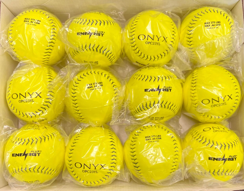 ONYX ENERGY PLUS+ SLOWPITCH Softballs 44 cor 375 lb (Dozen) eBay