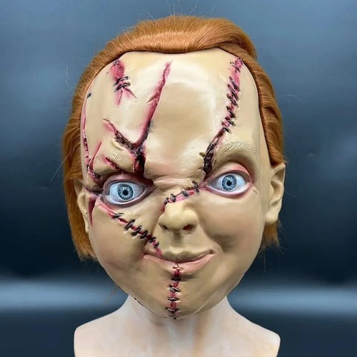 Máscara Chucky Muñeca Asesino Halloween Cosplay Disfraz Traje - Imagen 3 de 9
