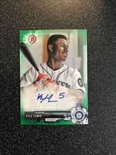KYLE LEWIS 2017 Bowman Retail Prospect GREEN AUTO SN# 61/99 CARD# PA-KL MARINERS