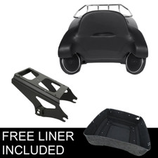 Trunk Pad Speakers Black Rack Fit For Harley Touring Electra Glide 09-13
