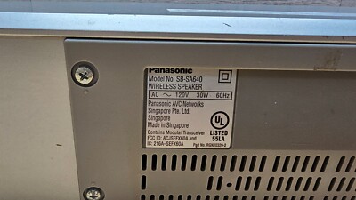 PANASONIC WIRELESS SPEAKER - MODEL SB-SA640 - TESTED/WORKING | eBay