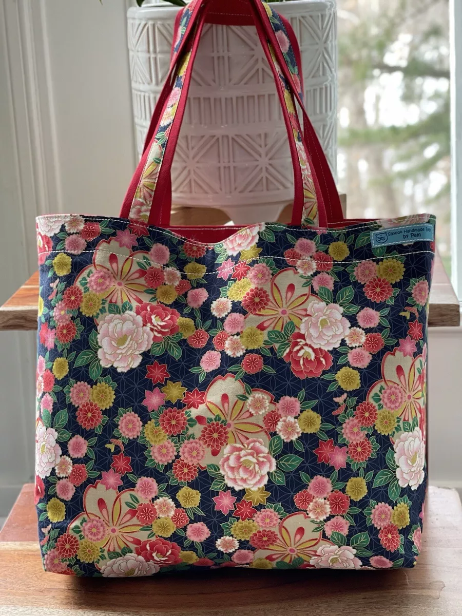 Flower Tote fabric handbag