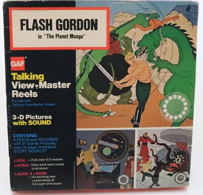 Flash Gordon Talking View-Master - Very Hard to Find 3 reel set Planet Mongo