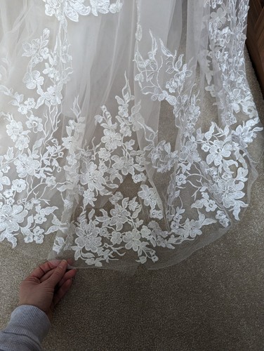 sincerity wedding dress justin alexander size 8 ivory/nude - Picture 3 of 11