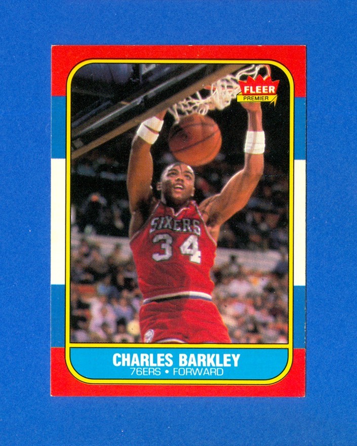 1986/1987 Fleer Basketball #7 Charles Barkley '86 Set Break RC Rookie Card NR/MT