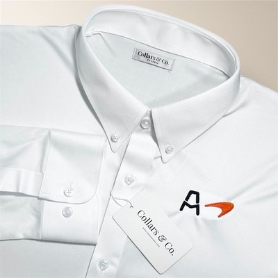 Collars & Co 2XL Arrow McLaren White Apex Performance Button Down Shirt IndyCar
