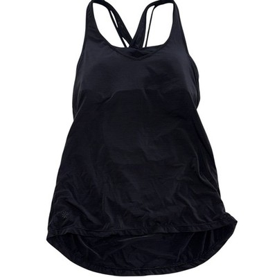 Athleta Tank Top Women XS Black Transcendence Crisscross Strappy Yoga Activewear