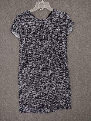 MNG Collection Women's Dress XS Flower Dot Black/White Midi Casual Dress