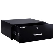RackPath 4U Rack Mount Drawer for 19 Inch AV/Network/DJ Equipment 4U, Black