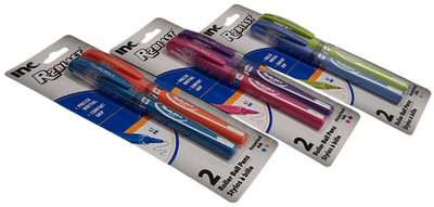3 PACKS 6 PENS INC  R-2 BLAST  ROLLER PRECISE WRITING ASSORTED INK COLORS