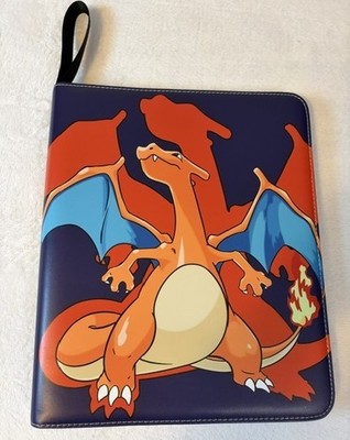Pokémon Charizard 3-Ring Card Binder 9-Pocket Zipper Hardcover Faux Leather 
