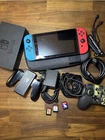 Nintendo Switch 32 GB Neon Blue/Neon Red Controllers ✅ + Accessories & Games