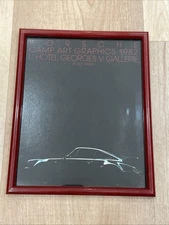 1982 Camp Art Graphics Porsche Framed L’ Hotel Georges V Gallerie Aout Paris