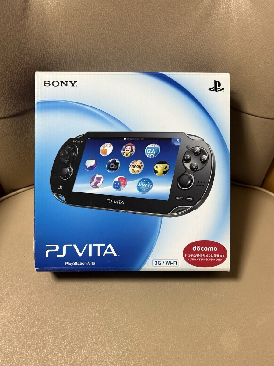 VITA　PCH-1100 Sony PS Vita PCH-1100 Black Handheld Console 3G/Wi-Fi #G4