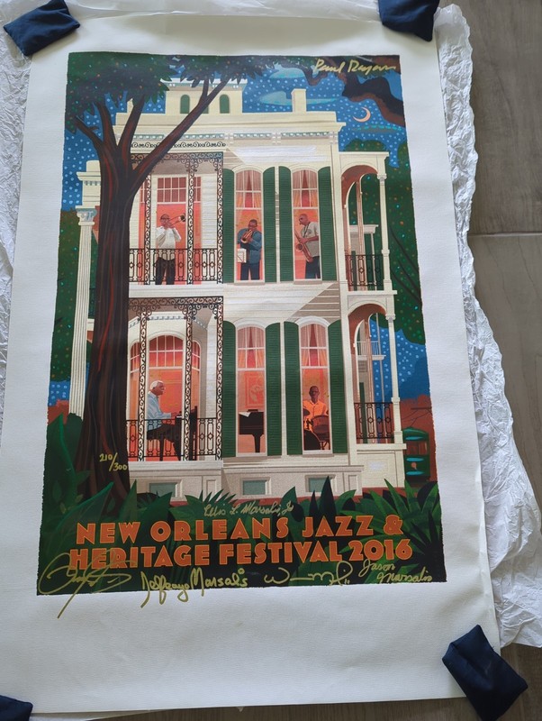 2016 New Orleans Jazz & Heritage Festival 210/300 C Marque Edition, Signed
