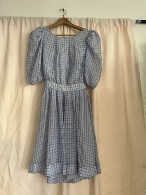 By Malina Women s Dress Sz S Casual Blue And White