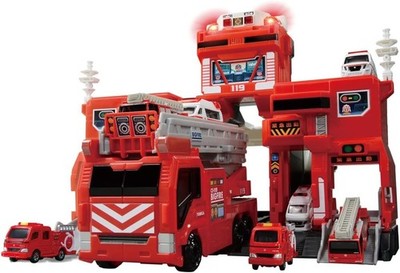 TAKARA TOMY Tomica Transformation Dispatch! Big Fire & Command Station 189107
