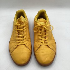 Reebok Royal Complete Sneakers, Yellow Leather Low Tops, Gum Sole, Size 10