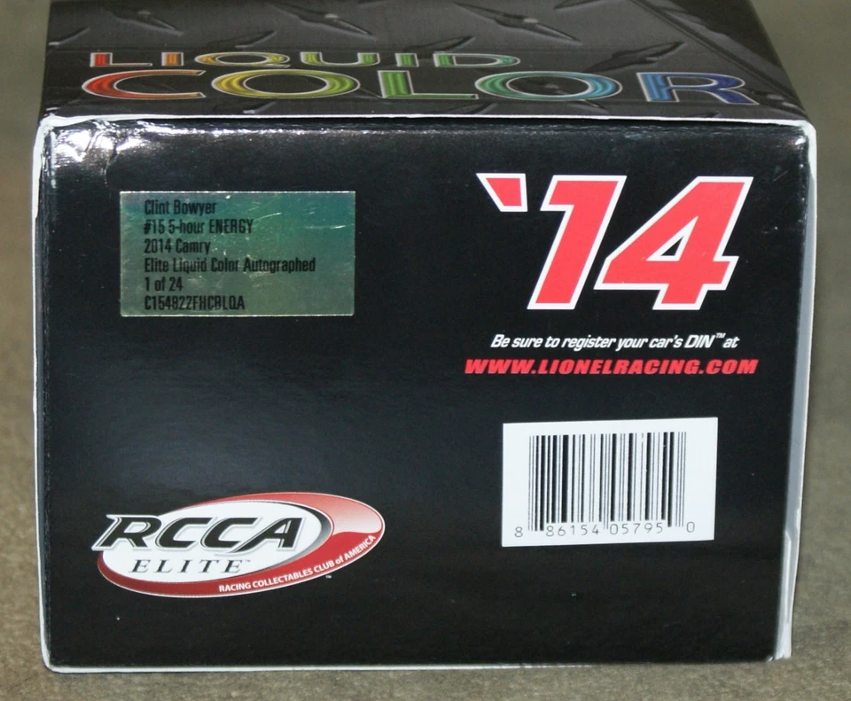 2014 RCCA Elite Liquid Color Autographed Clint Bowyer #15 5-Hour Energy #6/24 - Image 4 of 4