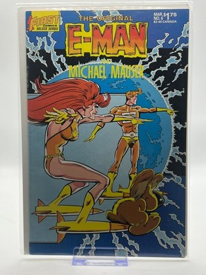 First Comics E-Man Michael Mauser No.6 Mar Deluxe Series Comic Book VF Bagged