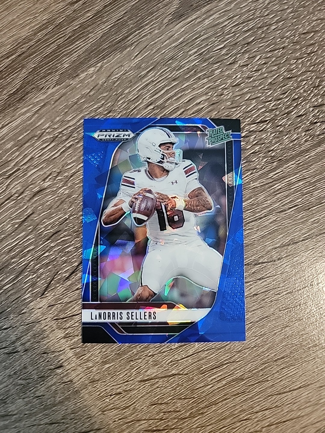 2025 Prizm Draft Picks LaNorris Sellers Blue Ice Prizm /149 Rated Prospect #165