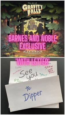 The Art of Gravity Falls Alex Hirsch BN Exclusive Hardcover Book Letter IN HAND