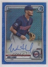 2020 Bowman Chrome HTA Choice Blue Mojo Refractor 46/150 Will Holland Auto 0vt8