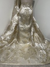 Gold Metallic Brocade Fabric 60 Width Sold By The Yard