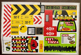 Original Lego Stickers, Lot of 6 - City, 60061, 60019, 60061, 60046, 4201, 7741