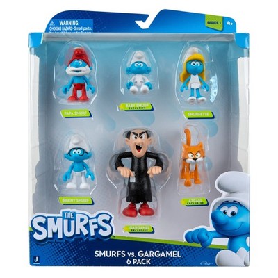 The Smurfs GARGAMEL VS 6 Figure Multipack - 2 inches, 3 Blue