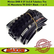Maxxis Minion DHR II 27.5x2.8 Tubeless Tire 3C Maxxterra TR EXO Black - 1 or 2