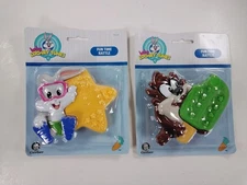 2 Baby Looney Tunes Gerber Fun Time Rattles: Bugs Bunny, Taz Tasmanian Devil