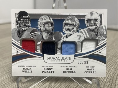 Panini Immaculate Monuments Quad Patch /99 Willis Pickett Howell IM-8 CV JD