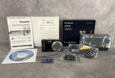 NEW Panasonic LUMIX DMC-ZS6 12X Digital Camera Black W/ Box, Case, Etc