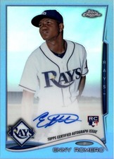 2014 Topps Chrome Rookie Autographs Blue Refractors #ER Enny Romero Auto /199 BB