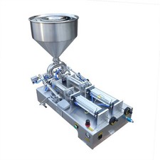 50-500ml 800W Horizontal Pneumatic Double Head Liquid Paste Filling Machine New
