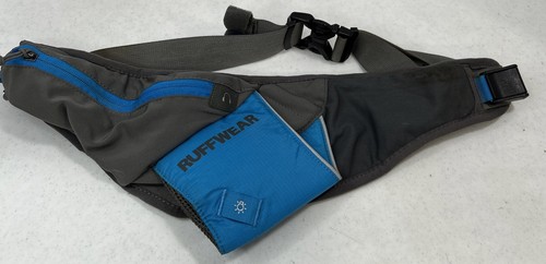Ruffwear Trail Runner Series Belt Zip Pocket Water Bottle Holder Blue/Gray Dog