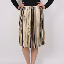 Jean Paul Gaultier Lindex Midi Skirt Size EU 36 / S Zip Print Pleated