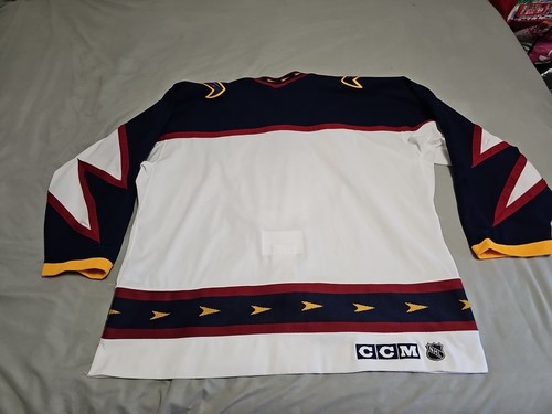 Maglia Atlanta Thrashers autentica CCM Center Ice bianca cucita away taglia 56 - Foto 3 di 16